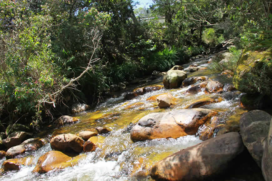 Quebrada la colorada en Villa de Leyva