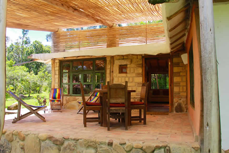Terraza casa la colorada en Villa de Leyva