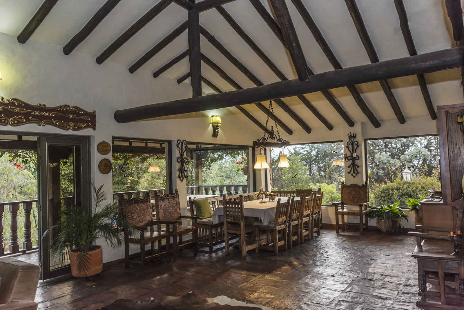 Comedor casa El Pino en Villa de Leyva