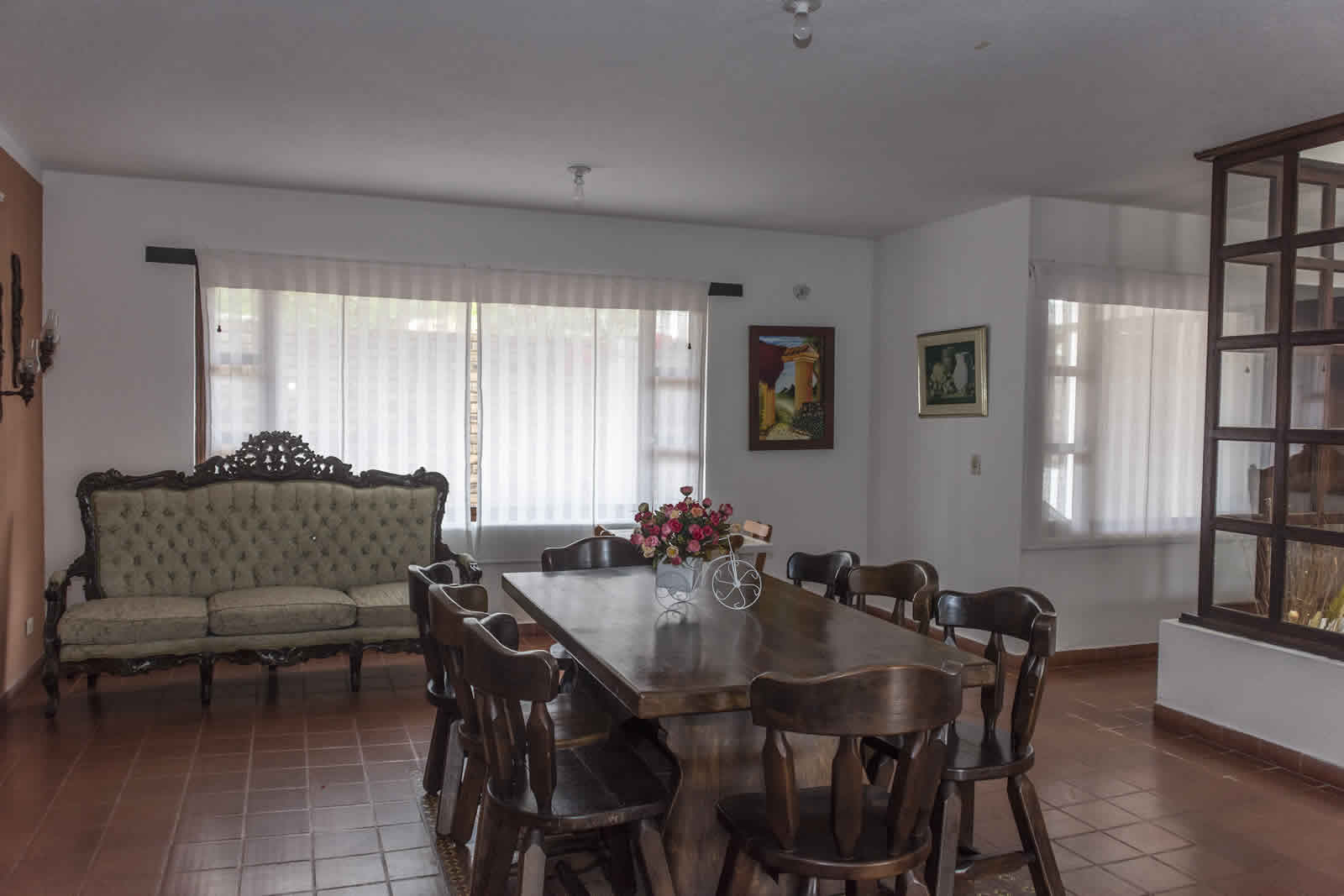 Comedor casa rosa Villa de Leyva