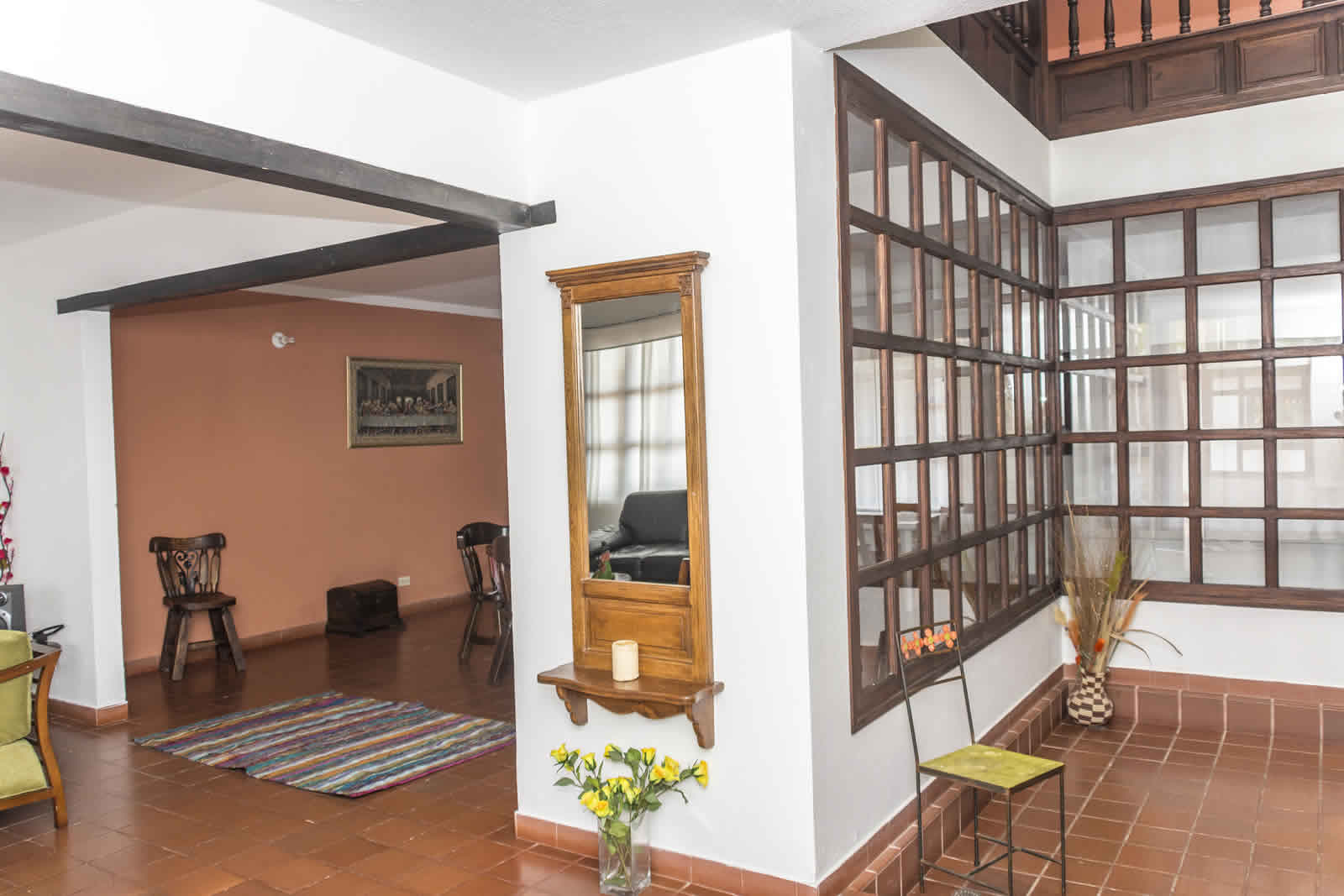 Entrada casa rosa Villa de Leyva