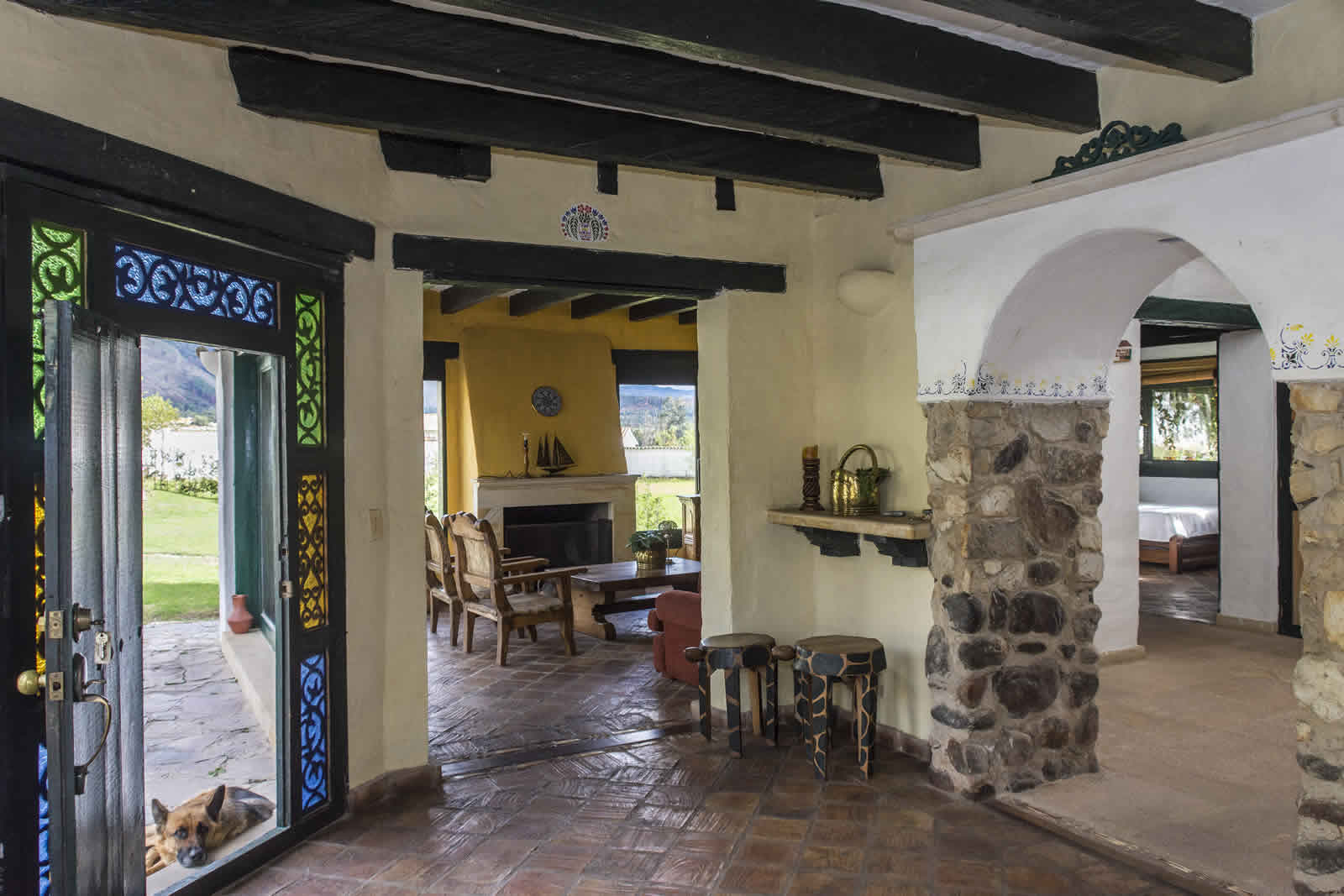 Entrada a la casa tamoe villa de leyva