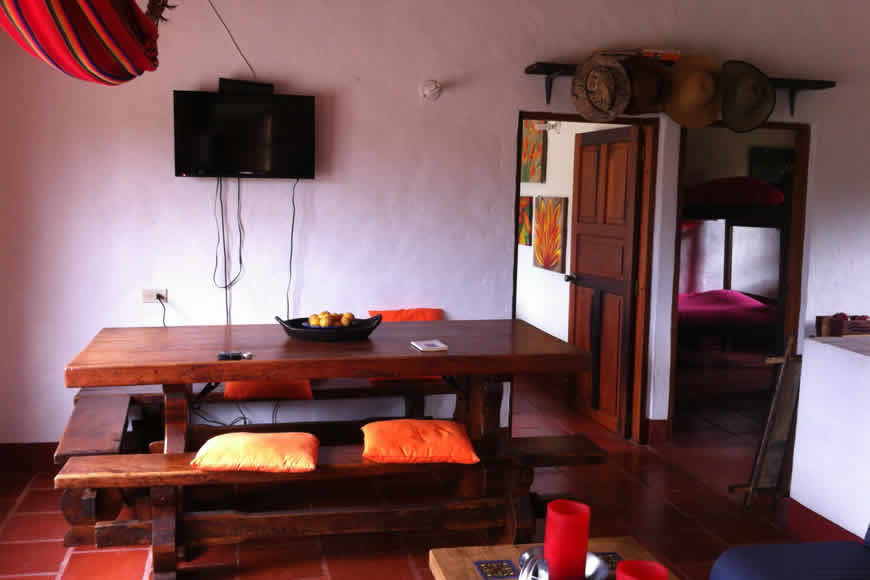 comedor casa loma de los vientos en Villa de Leyva