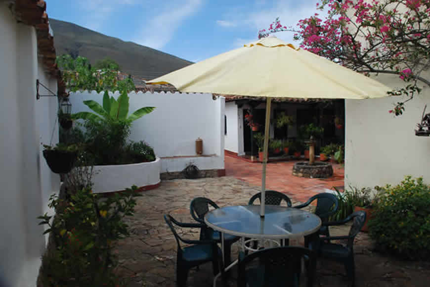 Patio casa villa diego en Villa de Leyva