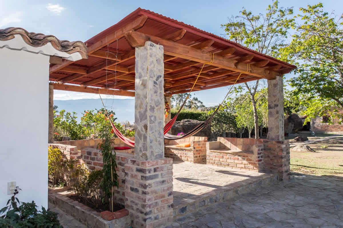 Zona social casa Loma de los vientos en villa de leyva