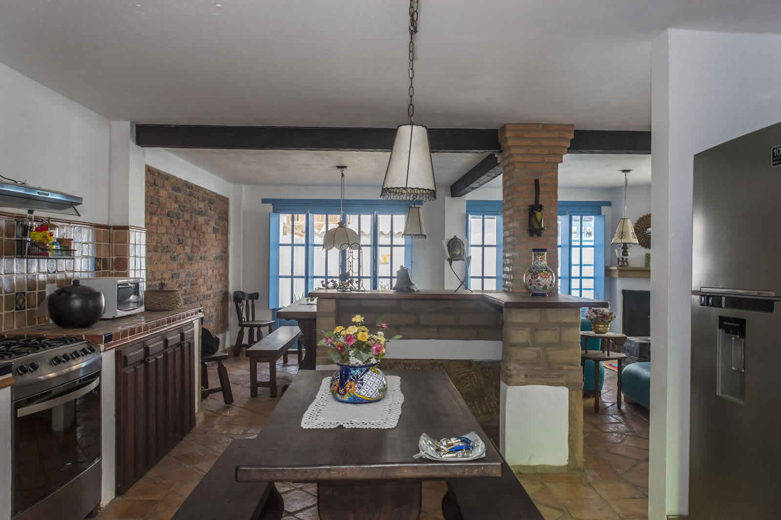 alqAlquiler Casa Azul en Villa de Leyva Cocina