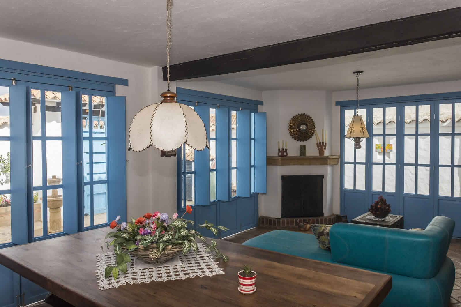 Alquiler Casa Azul en Villa de Leyva Comedor